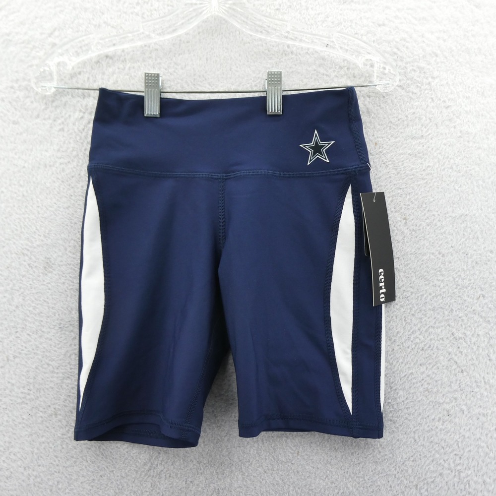 Certo Dallas Cowboys Biker Shorts Womens Small Navy Blue Star Athletic NFL NEW
